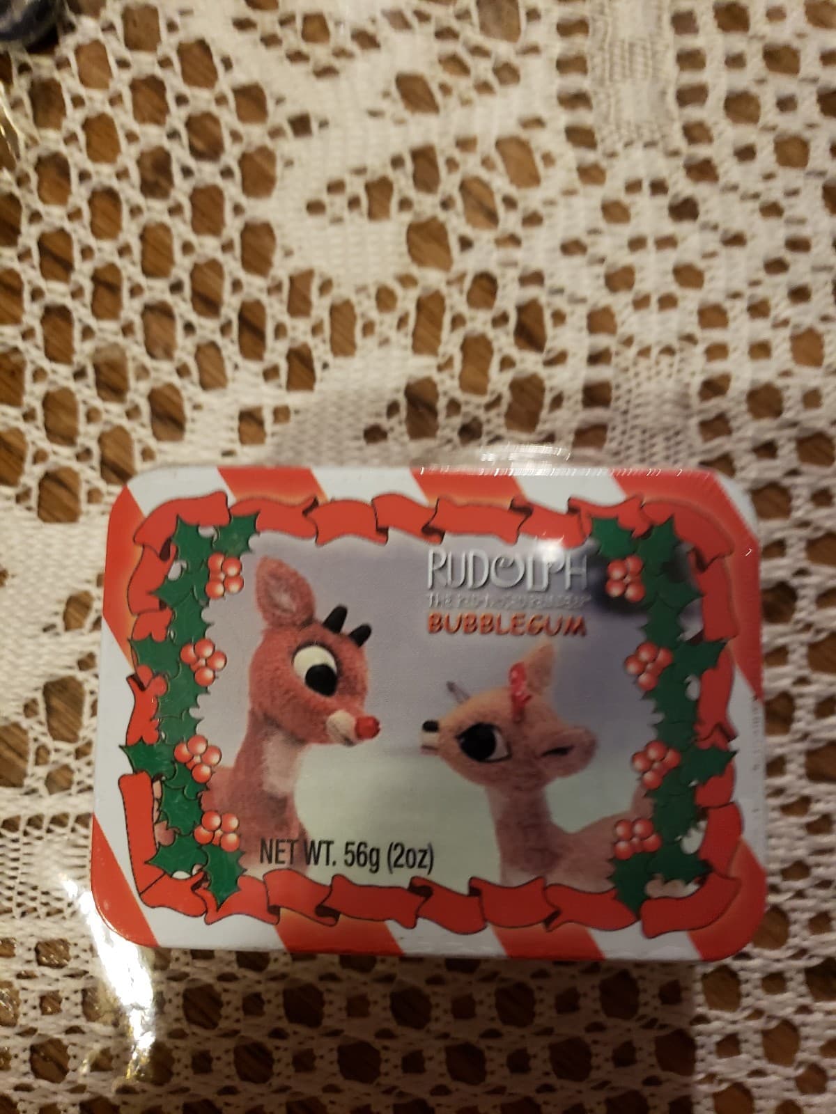 RUDOLPH CHRISTMAS MINI LUNCH BOX TIN WITH BUBBLE GUM SET OF 6 4