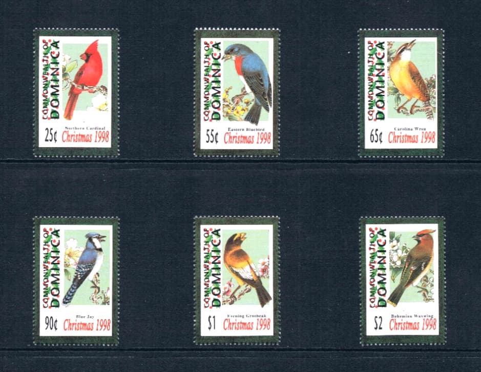 $5.50 Scott Value - 1998 DOMINICA Birds Wildlife Caribbean Sea CV MNH NH UMM 3