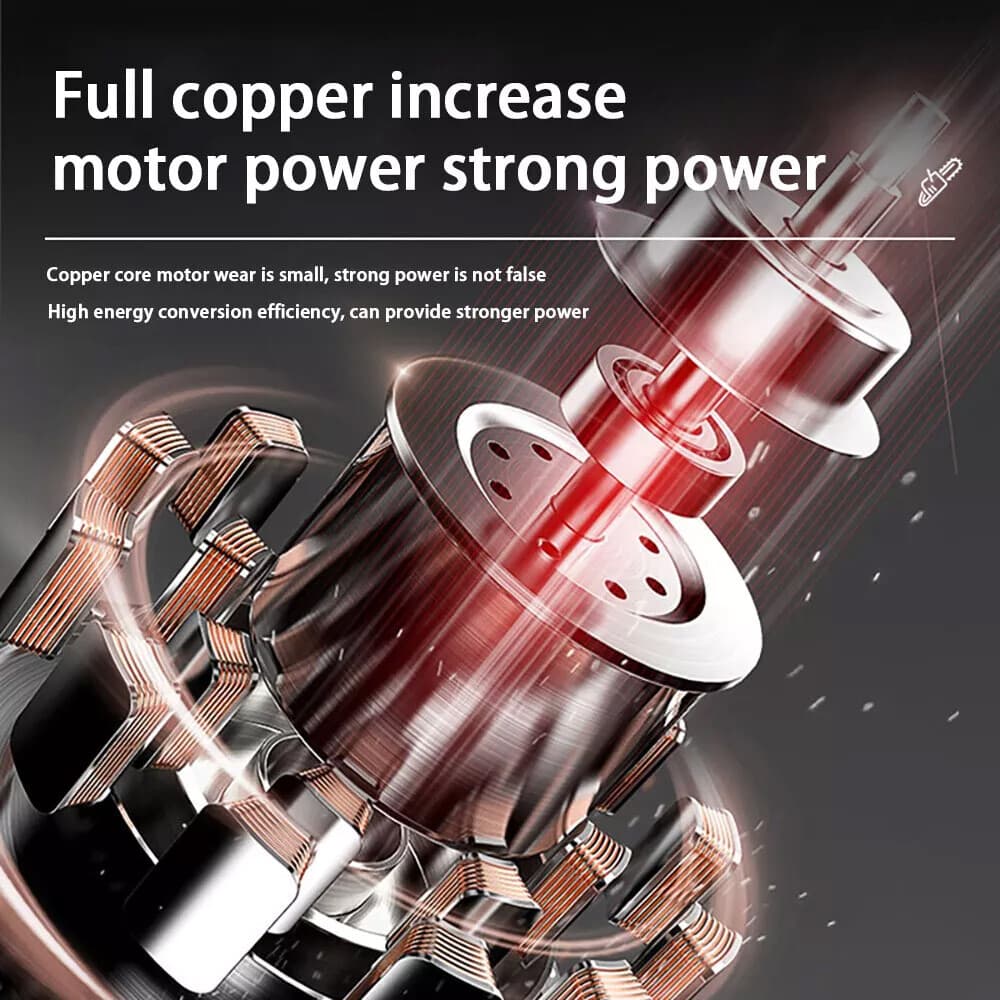 12" Cordless Chainsaw Brushless Electric Handheld Chain Saw w/ Battery & Charger 3