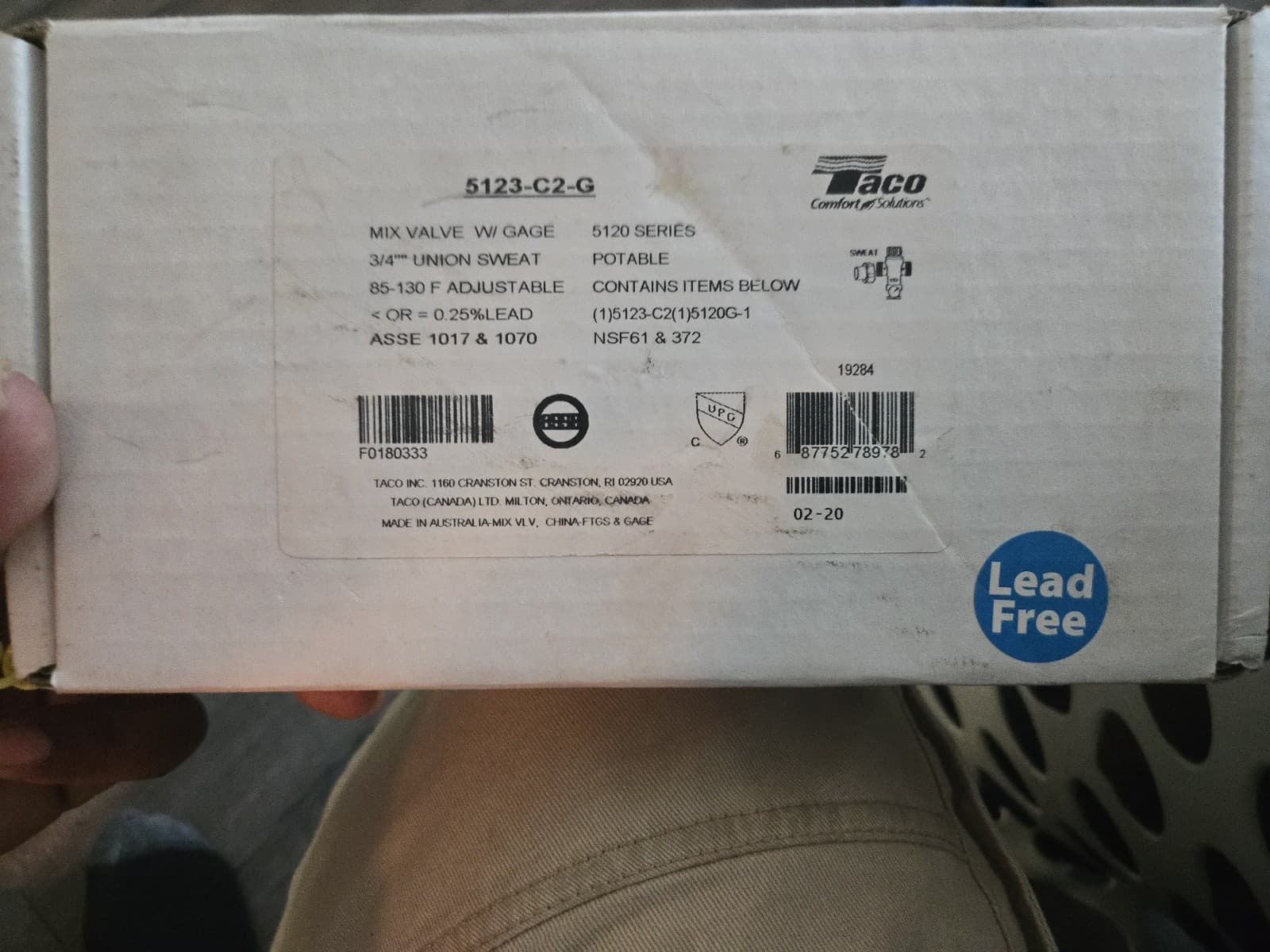 Taco Mixing Valve with 3/4" Sweat Connections 3