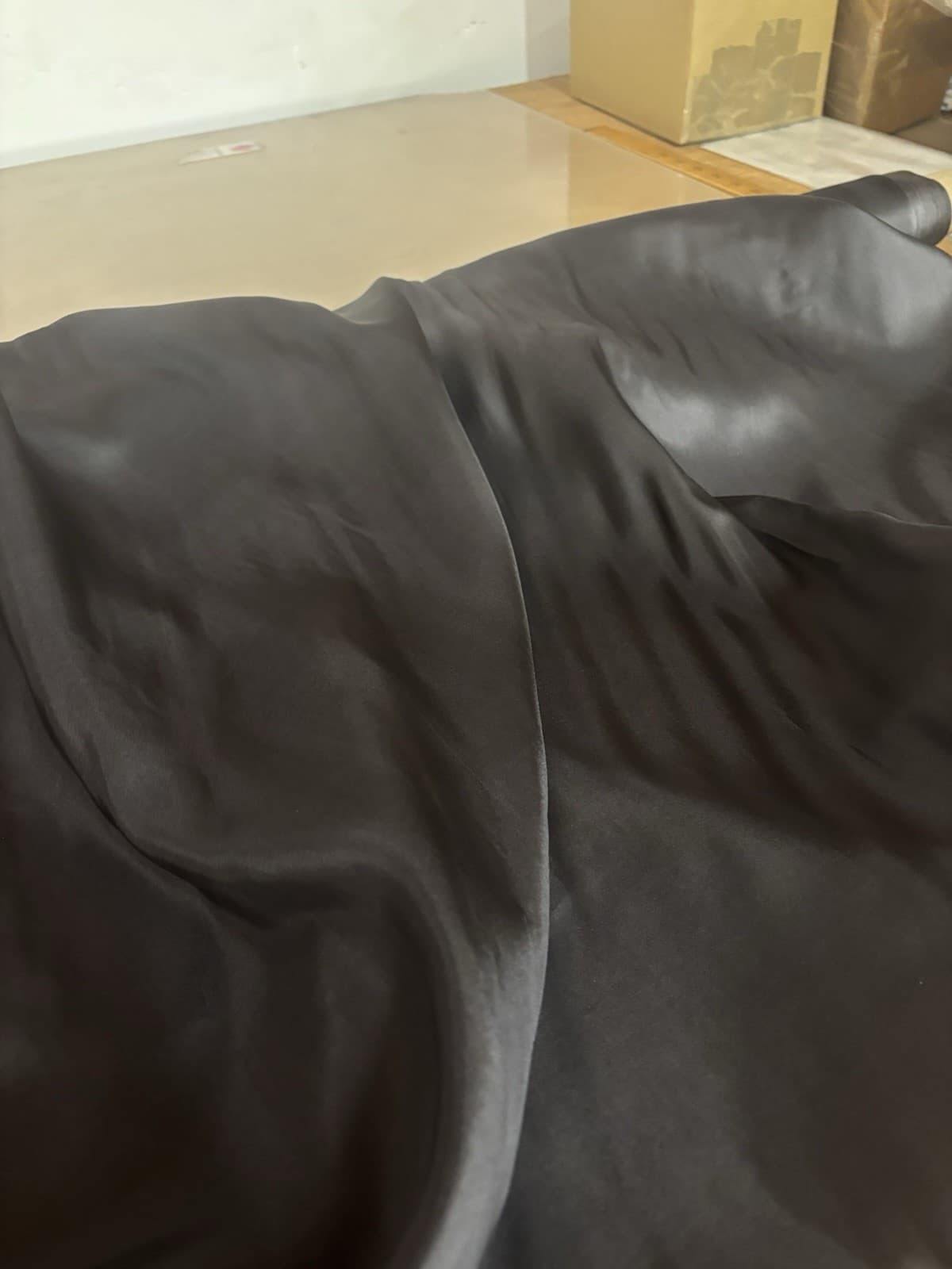 Black Pongee Silk Fabric