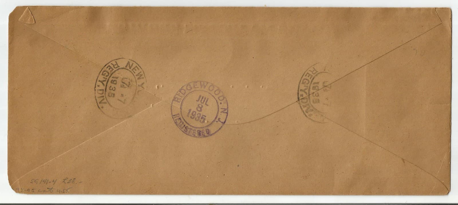 Bahamas 1935 SJ set used on registered cover sent to New Jersey the USA, SG: 141 2