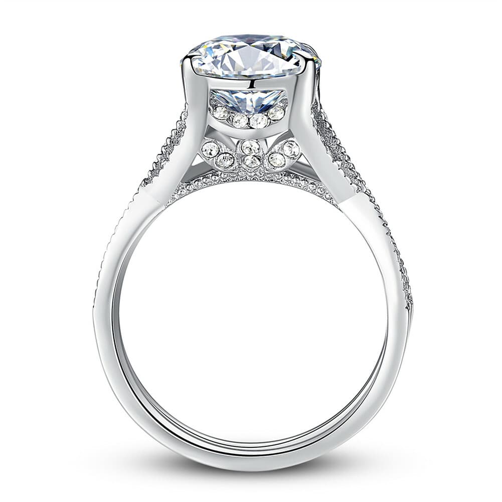 Wedding Ring Set Engagement Sterling Silver 2.75 CT Cubic Zirconia Infinity Band 4