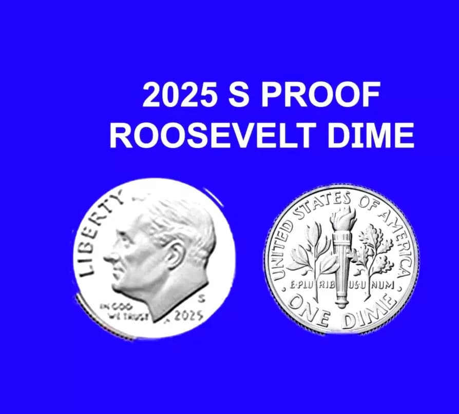 1968-2025 S Proof Clad Roosevelt Dime 58 Coin Set 2