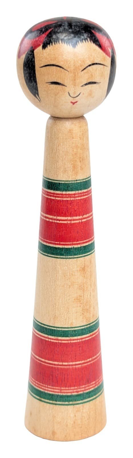 Traditional Japanese Kokeshi Doll by Yusa Toshihiko 5" Vintage Naruko Woodcraft