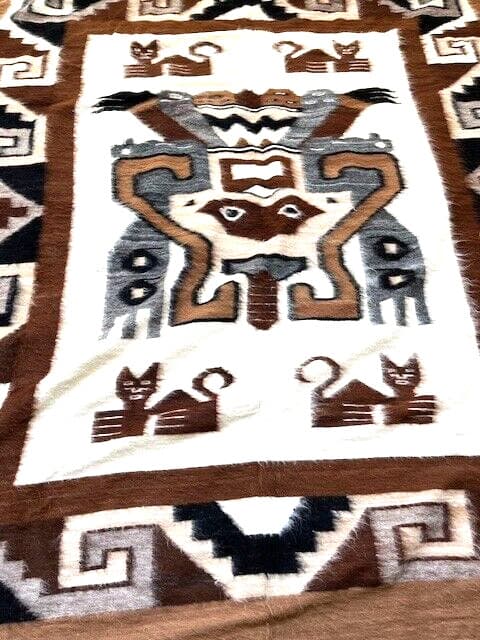 IMPORTED PERUVIAN 100% Alpaca Wool Blanekt/Wall Hanging 76"x86"