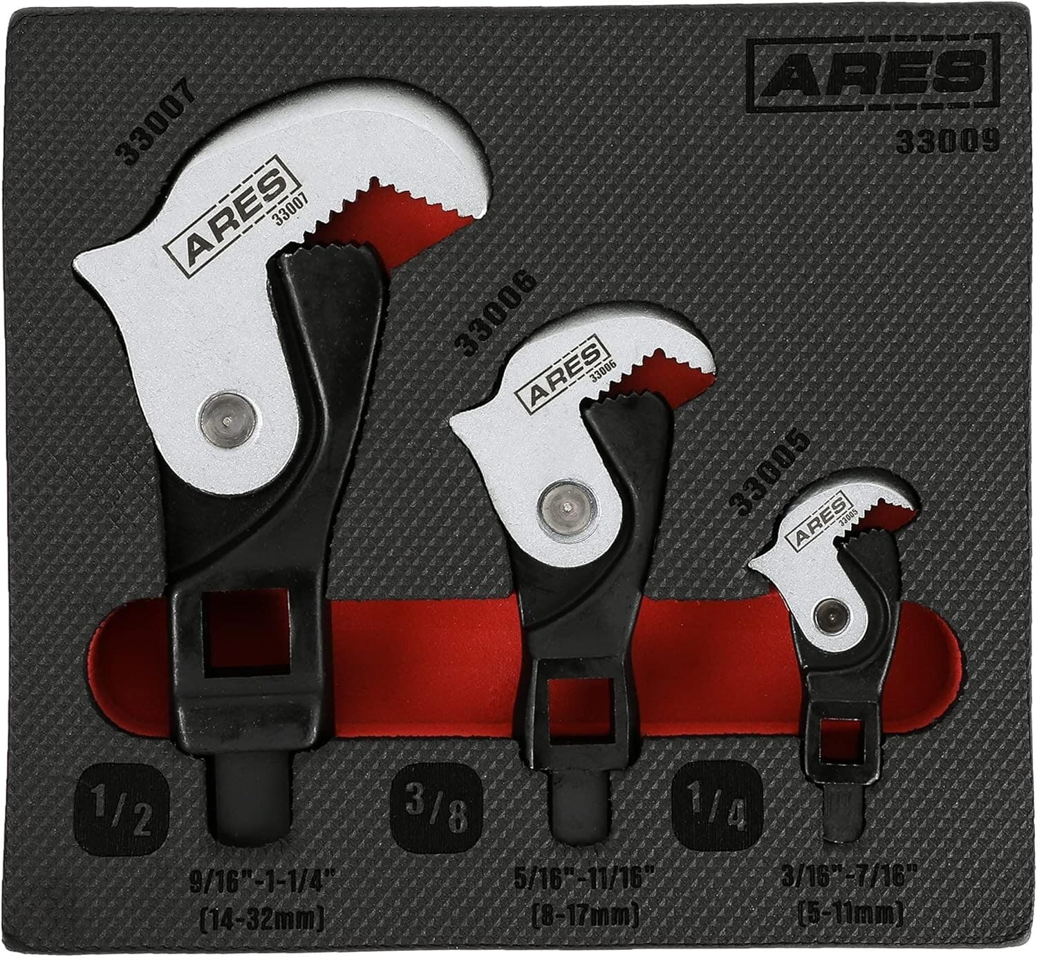 3Pc Auto Adjusting Crowfoot Wrench Set for Replace Oxygen Sensor Wheel Alignment 6