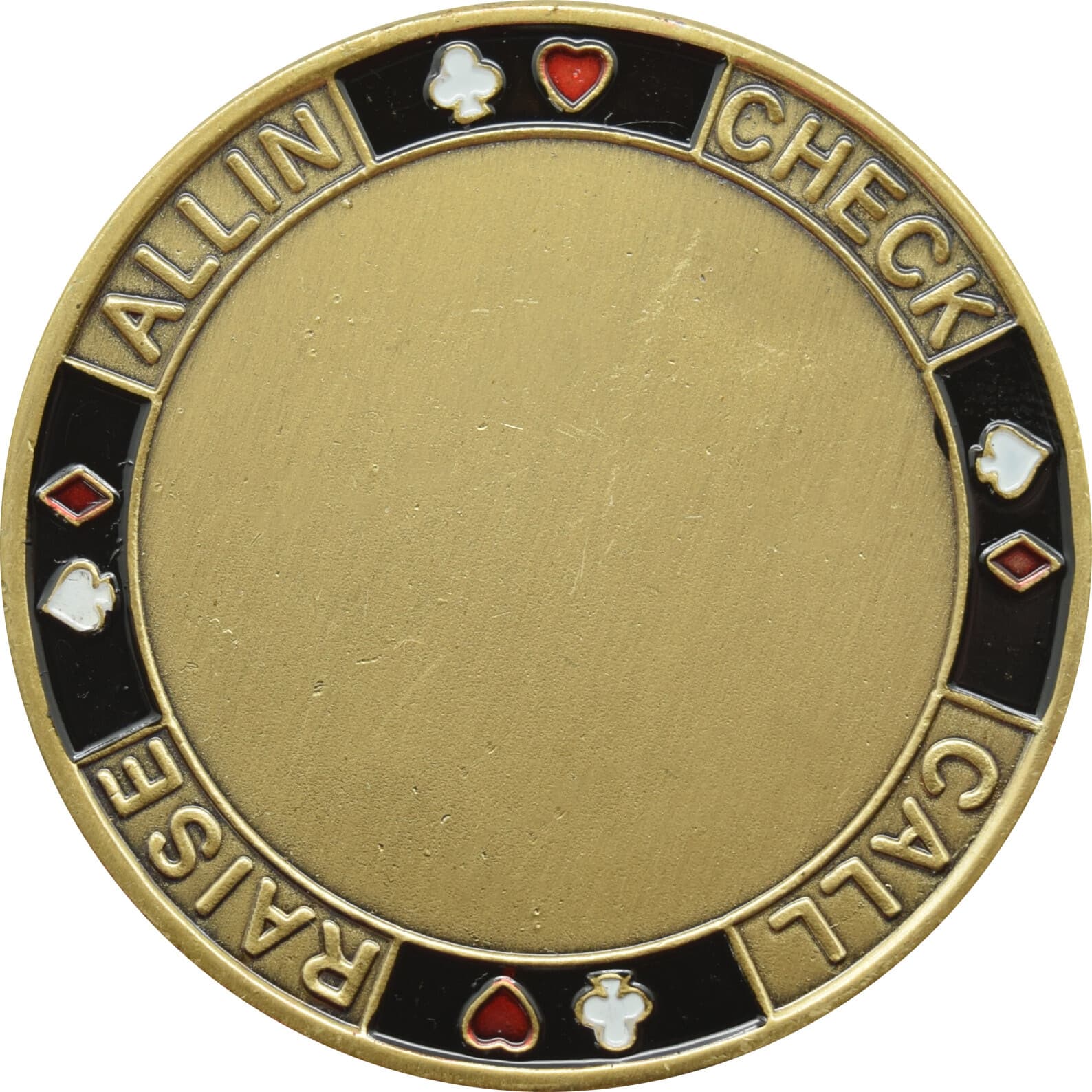 Card Guard - Blank Brushed Gold Card Guard Poker Protector *