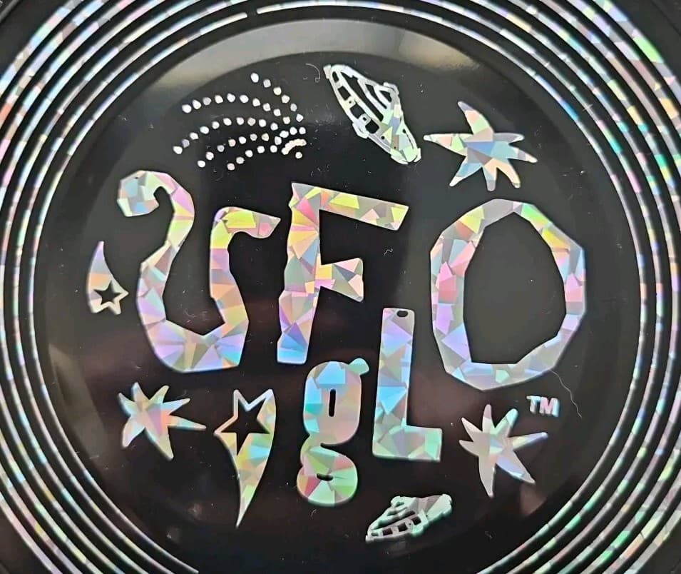 Light Up Frisbee UFO-GLO black Flying Disc 4Light-Up Works On Off Switch NEW 2