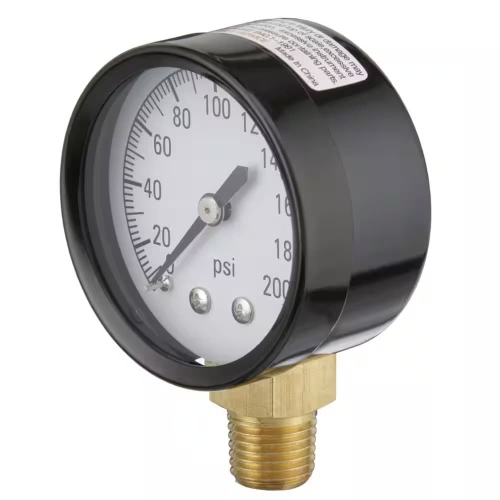 200 PSI Pressure Gauge with 1/4 In. Lower Connection 2