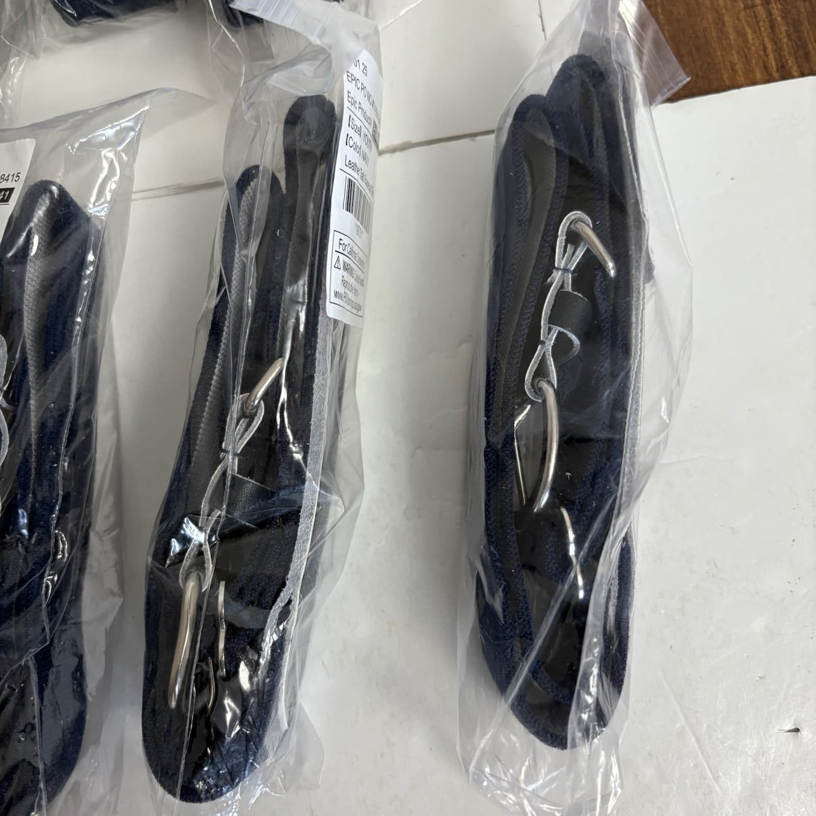 Lot Of 10 Epic #E126941 Youth Navy Blue Baseball Belt With Leather Tab New 5