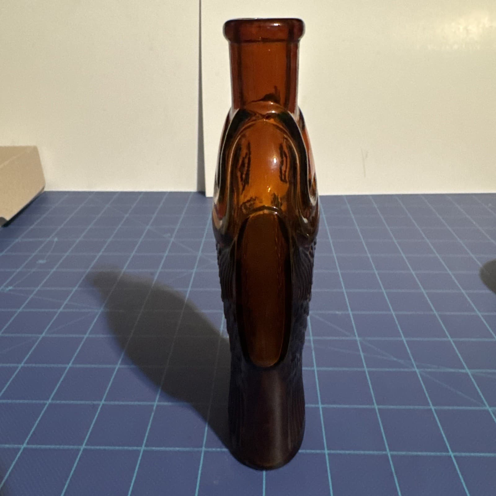 Vintage 6.25” Dr Fisch’s Cod Liver Oil Amber Bottle, 1920s, Clean 5