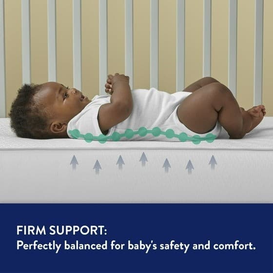 800 Extra Firm Ultra Deluxe, 80 Coil Baby Crib and Toddler Mattress, White 4