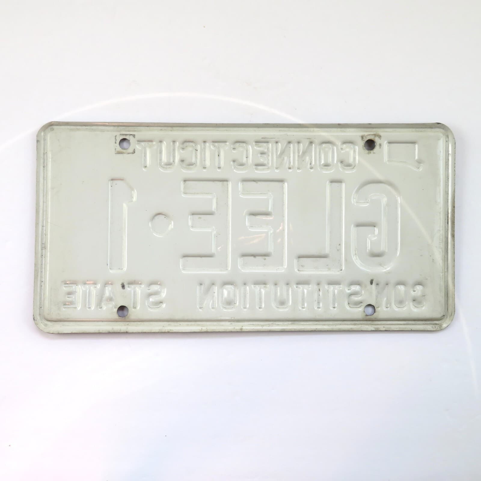 2000 Connecticut Constitution State Vanity License Plate GLEE 1 2
