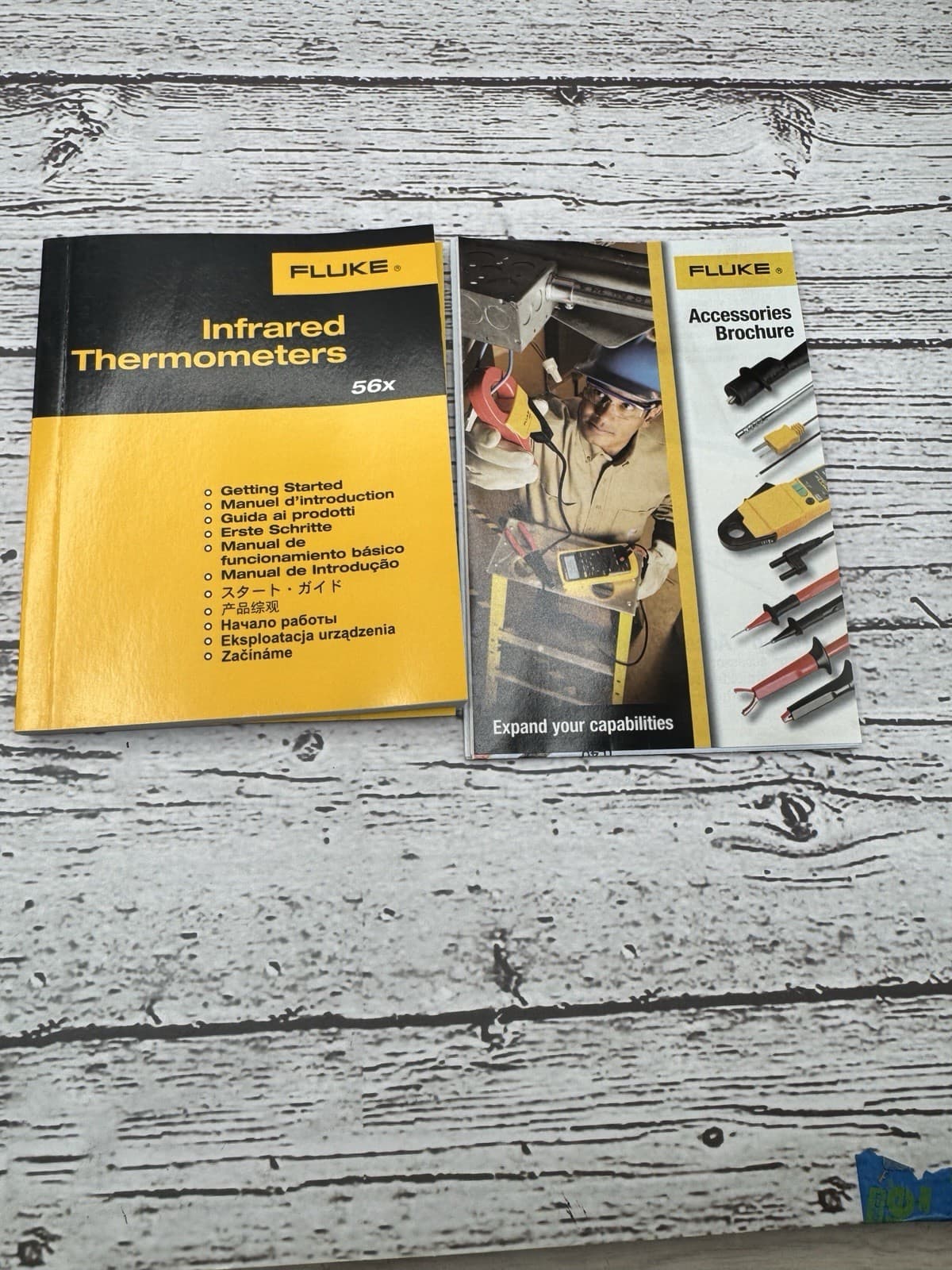 Fluke 561 HVAC Infrared IR and Contact Thermometer Case Hook and Loop Tape Probe 6