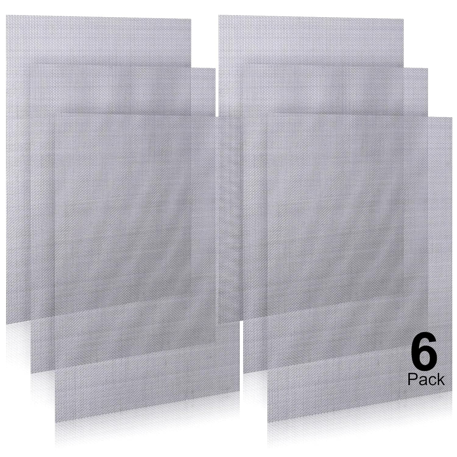 6 Pack 12×8 Inch 304 Stainless Steel Wire Mesh Screen 20 Mesh 1mm Hole Filter