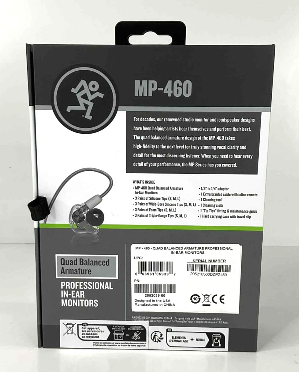 Mackie MP-460 Professional In-Ear Monitors Quad Balanced Armature 3