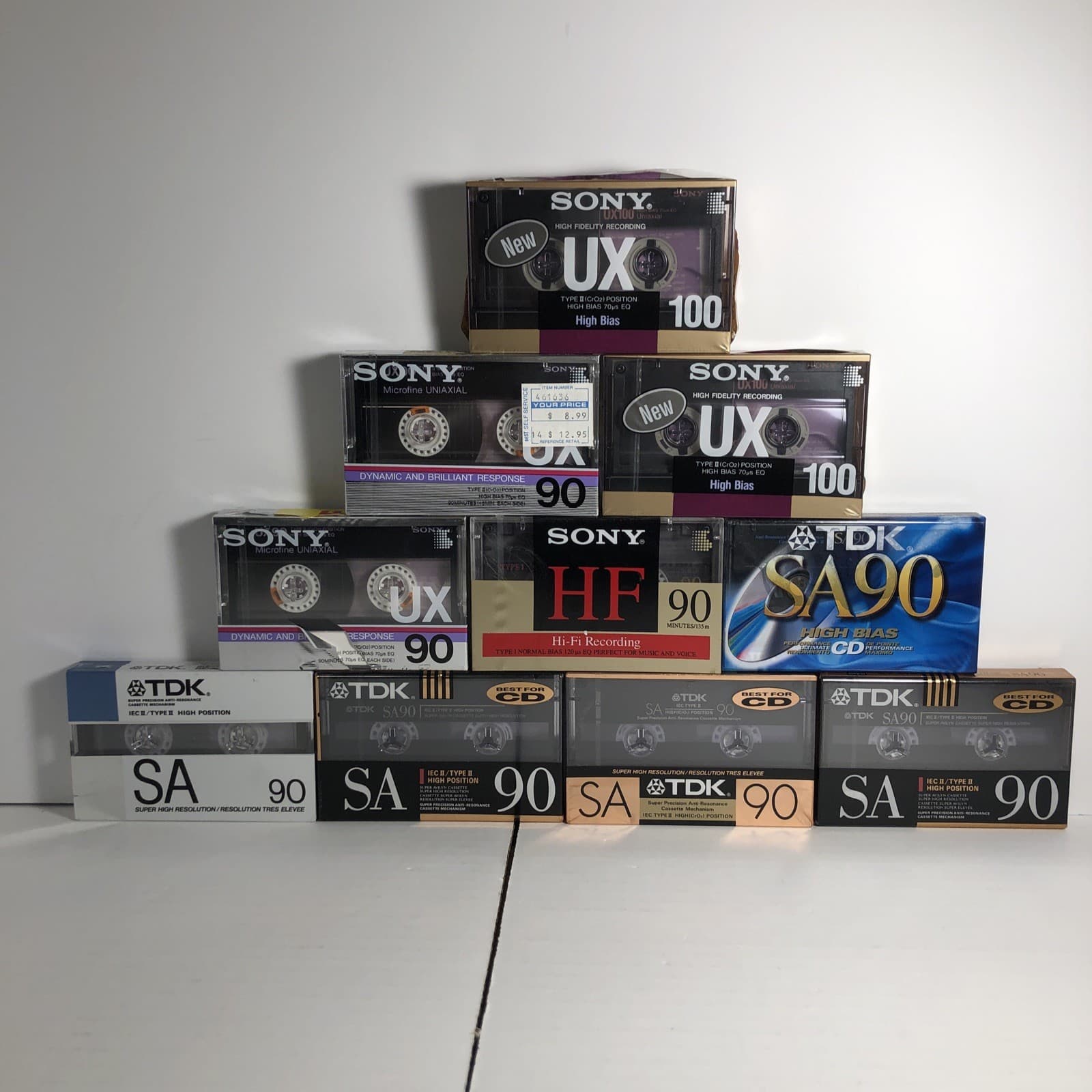 Sony Ux-90 Tdk Sa 90 Blank Audio Cassettes Tapes