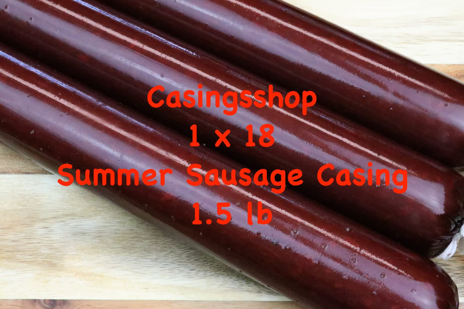 10 X 1.5 lb ea Sausage Casings 1 x 18 in. - 15 lbs Summer Sausage Salami Venison 3