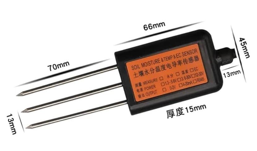 4-20mA RS485 Integrated Soil Sensor Conductivity EC Moisture Temperature NPK 2