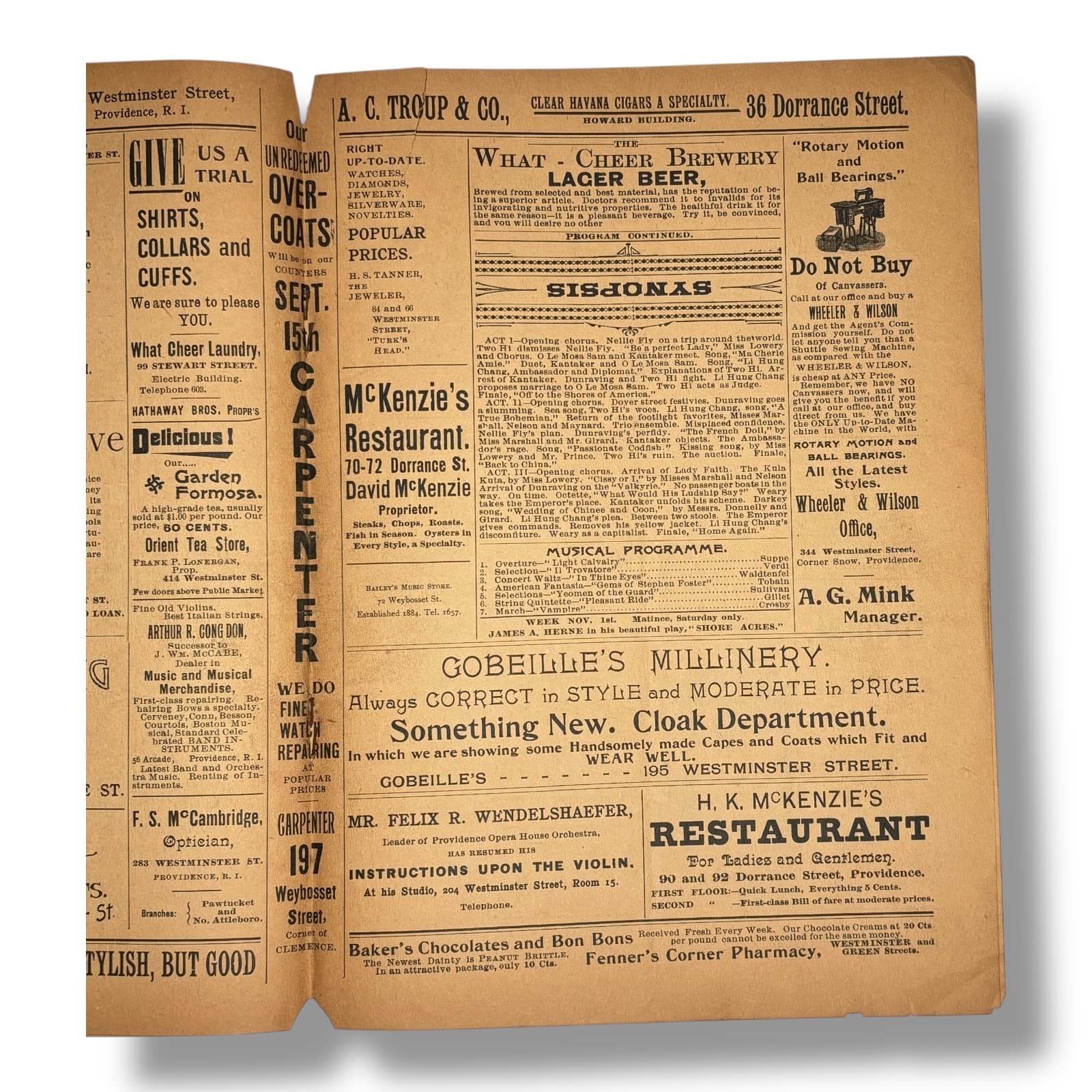 1897 Providence Opera House Program The Geezer Donnelly Girard James A Herne 4