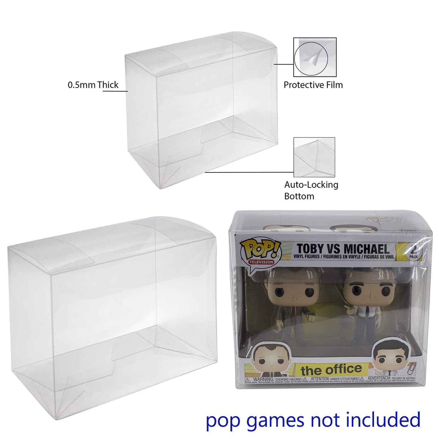 Clear Display Box Protector For Funko Pop 2-Pack Vinyl Figures 0.5mm Collectible 4