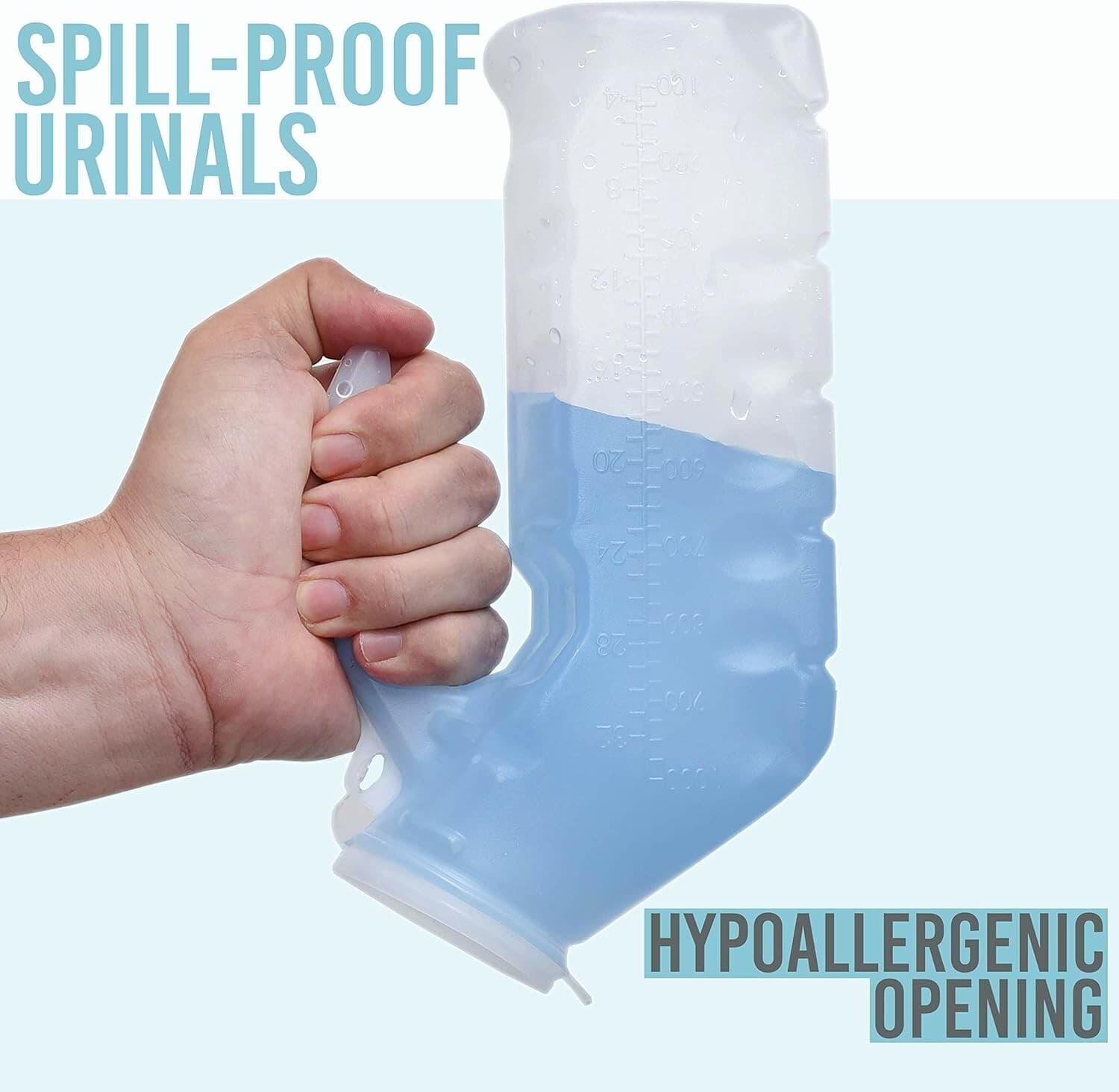 Urinals for Men (Pack of 2) Male Urinal with Odor-Shield Lid 4