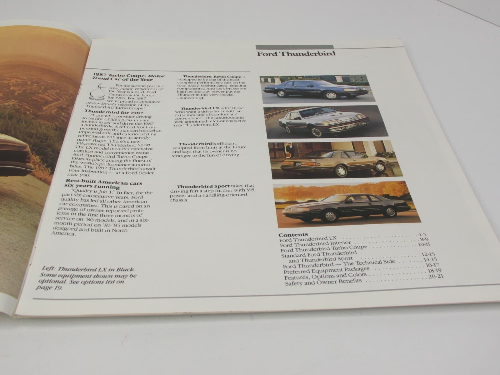 1987 Ford Thunderbird Dealership Sales Brochure  3