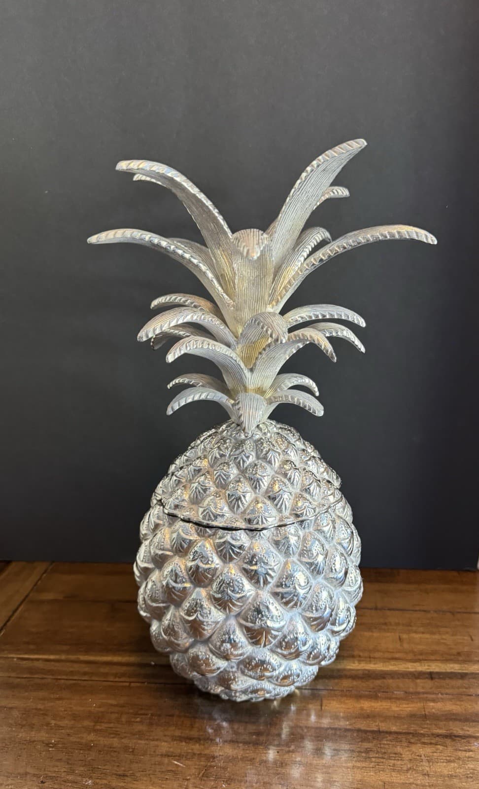 Lunt Silversmiths Silver Plated Pineapple Ice Bucket Storage Jar Container 3