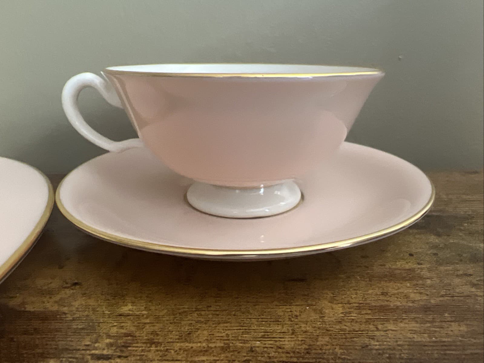 Lenox Caribbee 6-Pc Place Setting Pink Gold Rim Bone China X-144 10 Sets Avail 4