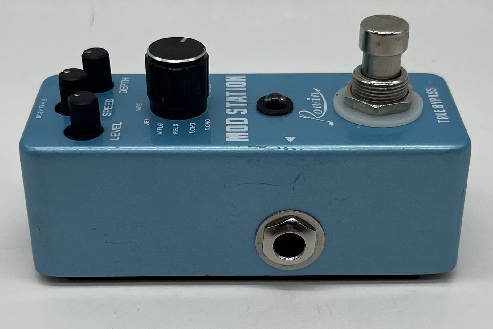 Rowin Mod Station True Bypass Teal Guitar Pedal 11 Effects Modulation - Tested 4