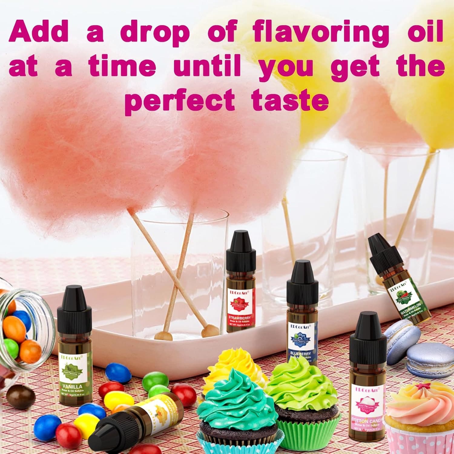 Food Flavoring Oil - Concentrated Candy Flavors, 6 Liquid Lip Gloss Flavoring 4