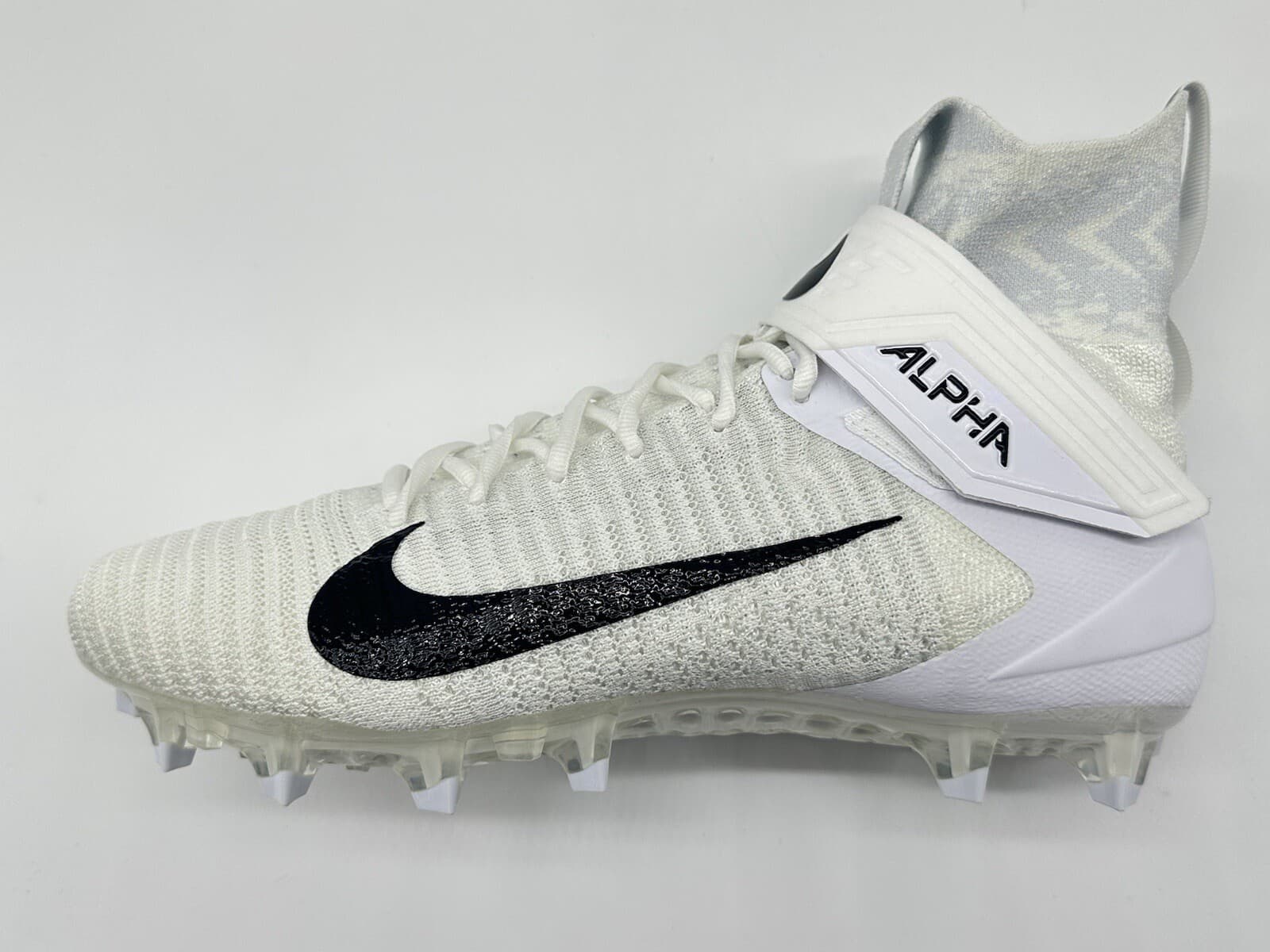 Nike Alpha Menace Elite 2 Flyknit Mens Size 13.5 Football Cleat White AO3374-101 3