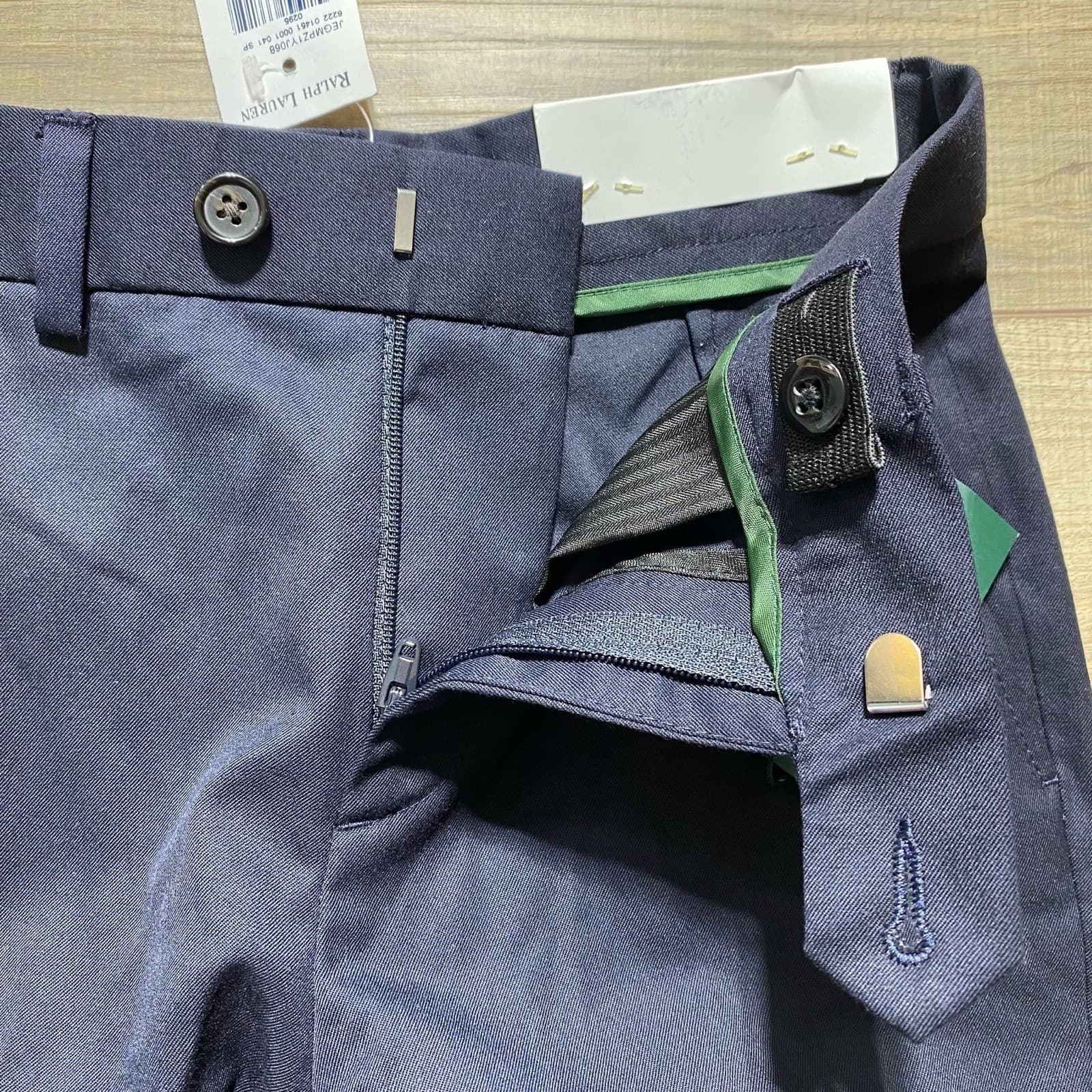 Lauren Ralph Lauren Boy Jedgemont Dress Pants Size 6/23”-W Blue Adjustable Waist 6