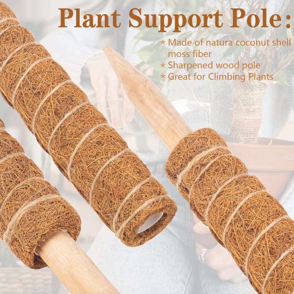 Coir Totem Pole | 3 PCS 11.8" | Plant Support Totem Pole | Moss Poles for Plant 3