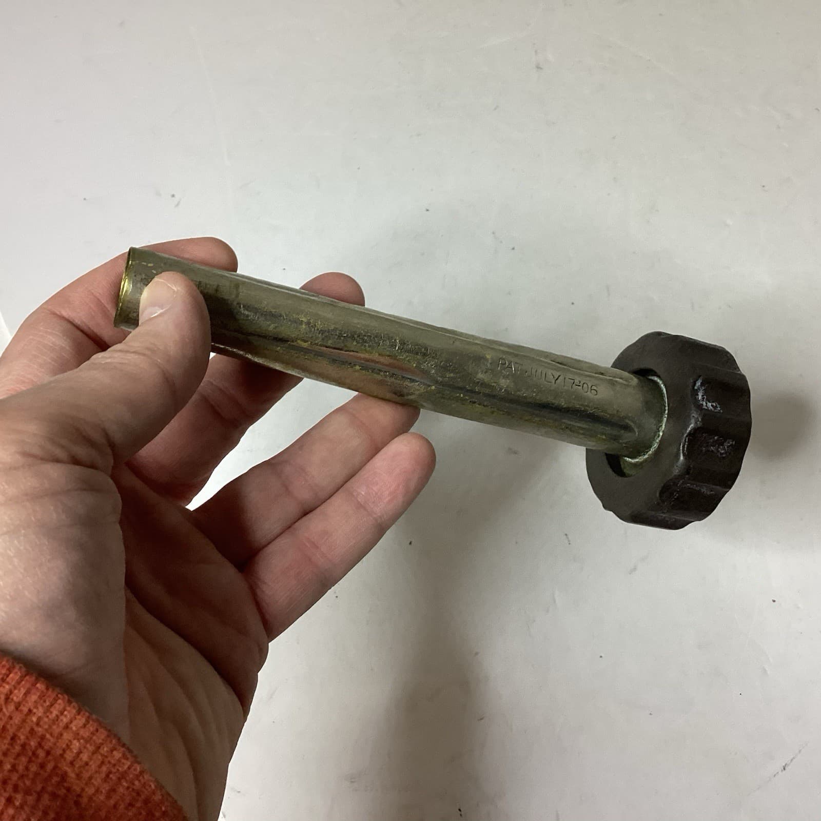 ENTERPRISE 6-8 quart SAUSAGE STUFFER TUBE & NUT Vintage 6