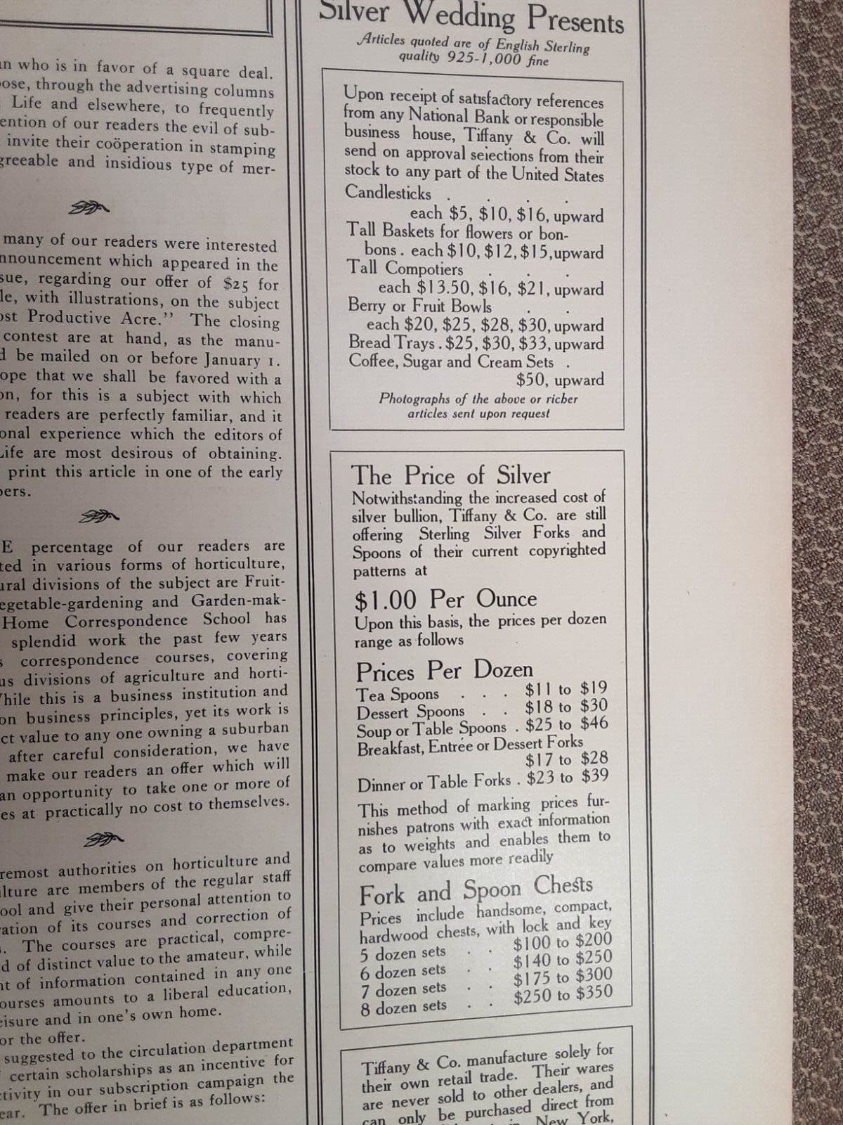 1907 TIFFANY & Co. SILVER Magazine AD~AUSTIN BISCUIT~Boston Area DOG KENNELS 2