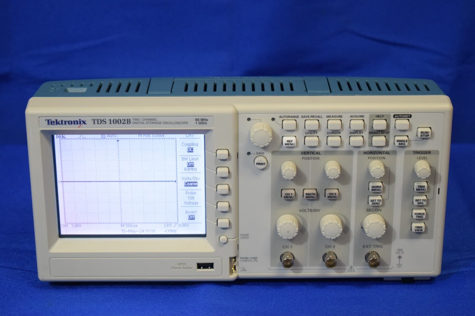 Tektronix TDS1002B 60MHz 2 Channel 1 GS/s Oscilloscope (Calibrated) 2