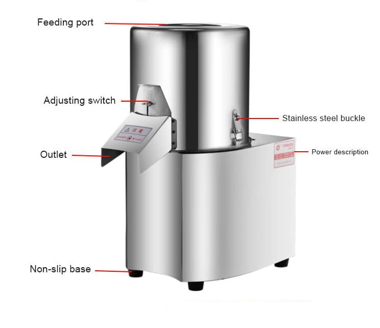 110V Electric Vegetable Chopper Stainless Steel Cutter Commercial Food Processor 4