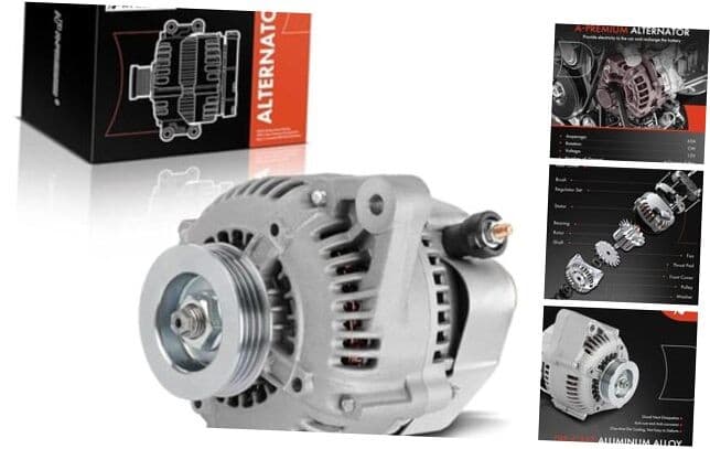 Alternator Compatible with Acura Integra 1992-1993, 12V 65A 4-Groove Pulley