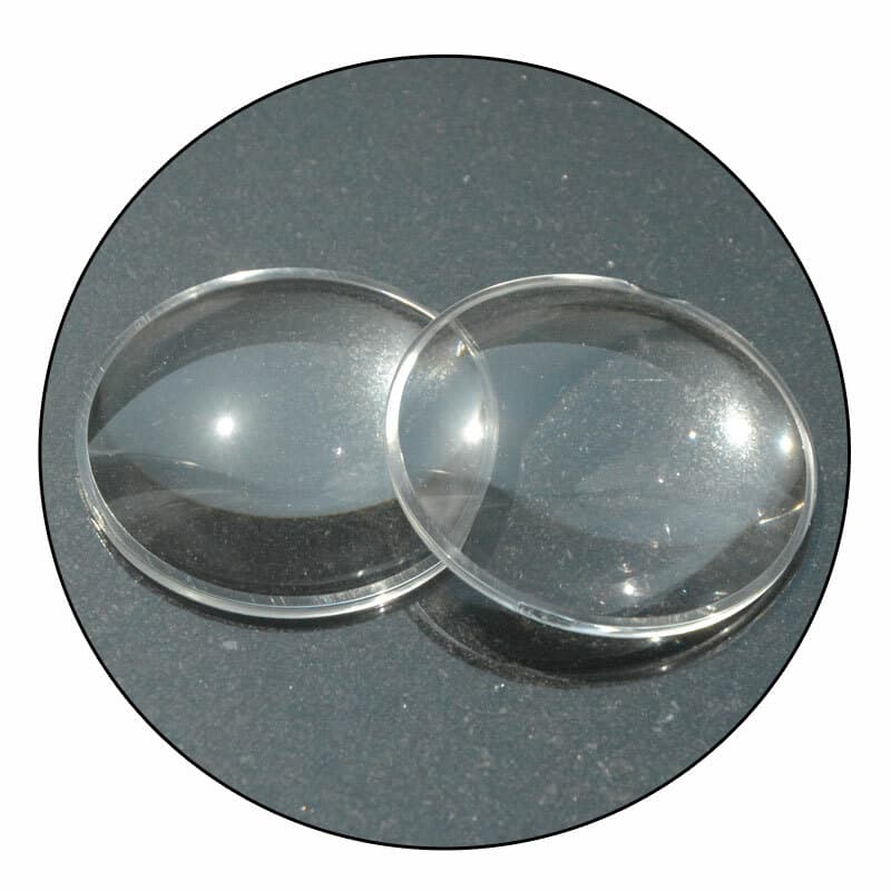 2PCS 42mm Optical Plano Convex Lens 3D VR Glass Aspherical Lenses Focal 65mm 4