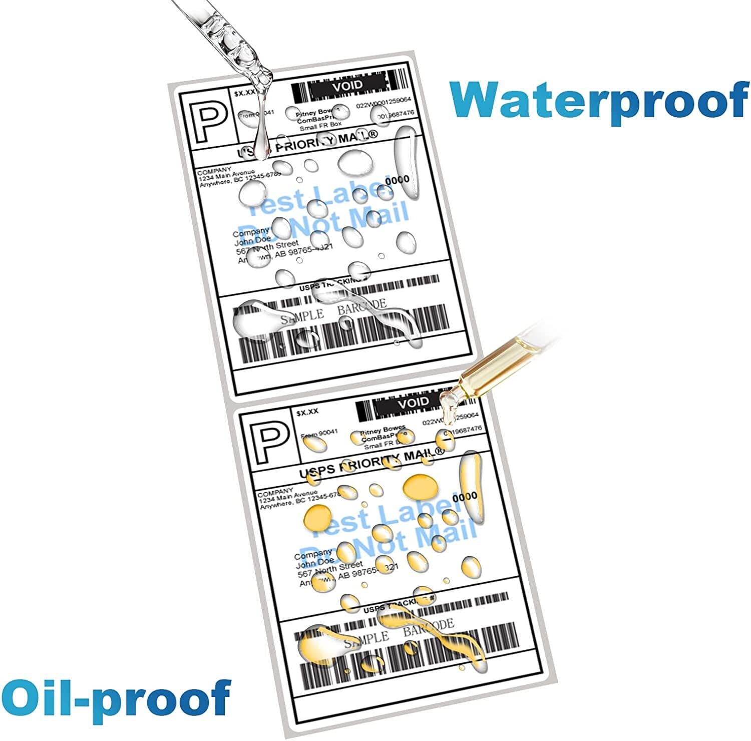 1000 4 x 6 Fanfold Direct Thermal Shipping Labels White For Zebra Rollo Printer 4