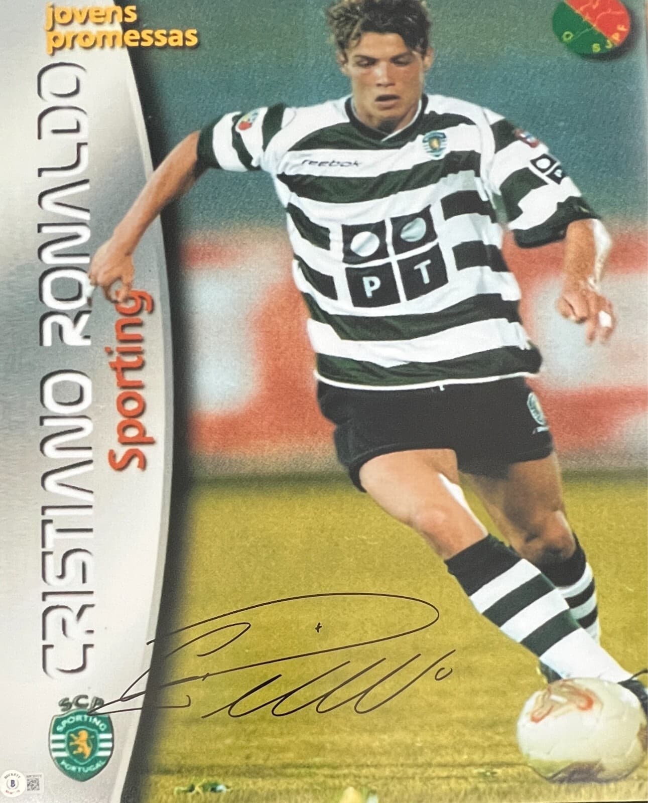 Cristiano Ronaldo Signed 16x20 Photo Sporting Lisbon Portugal Beckett Witnessed 2