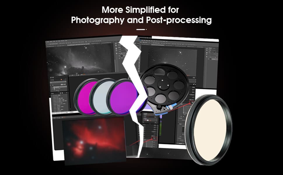 SVBONY SV220 Telescope Filter H-Alpha & OIII 7nm Dual-Band 2" Nebula Filter 6