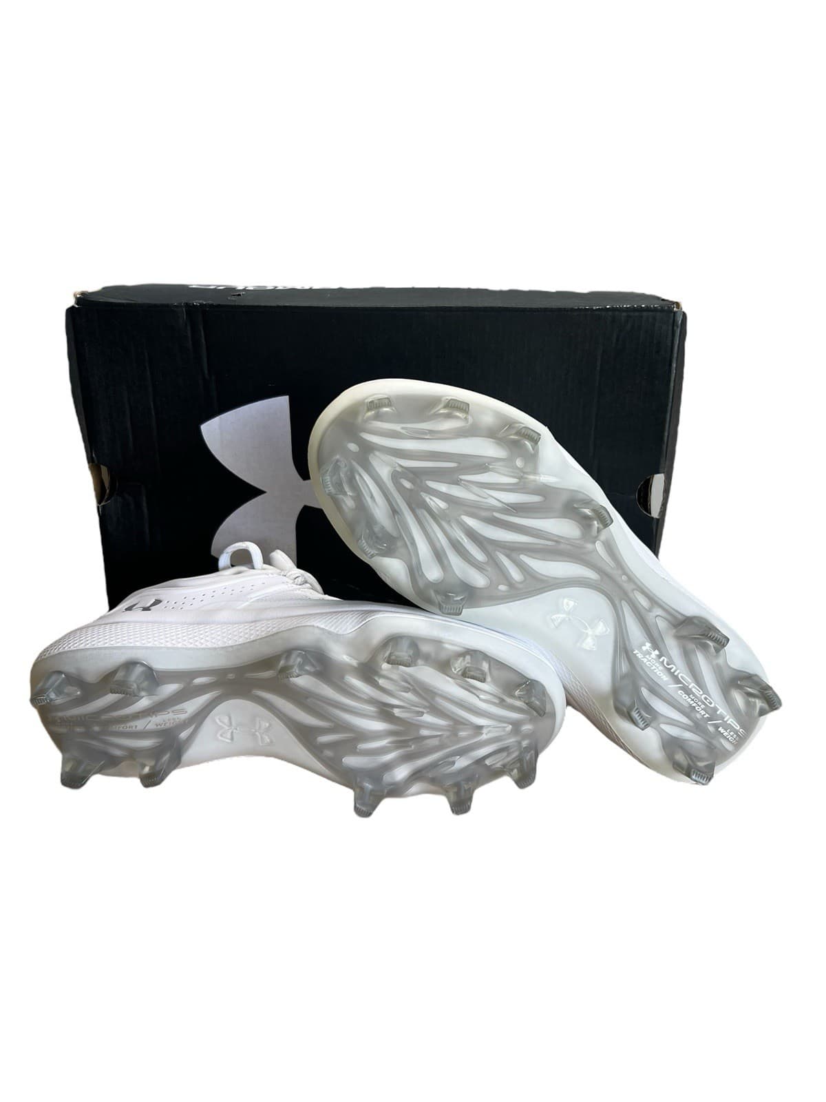 Under Armour Women's Glyde MT TPU Softball Cleat Shoe 3024329-101 White Size 6 3