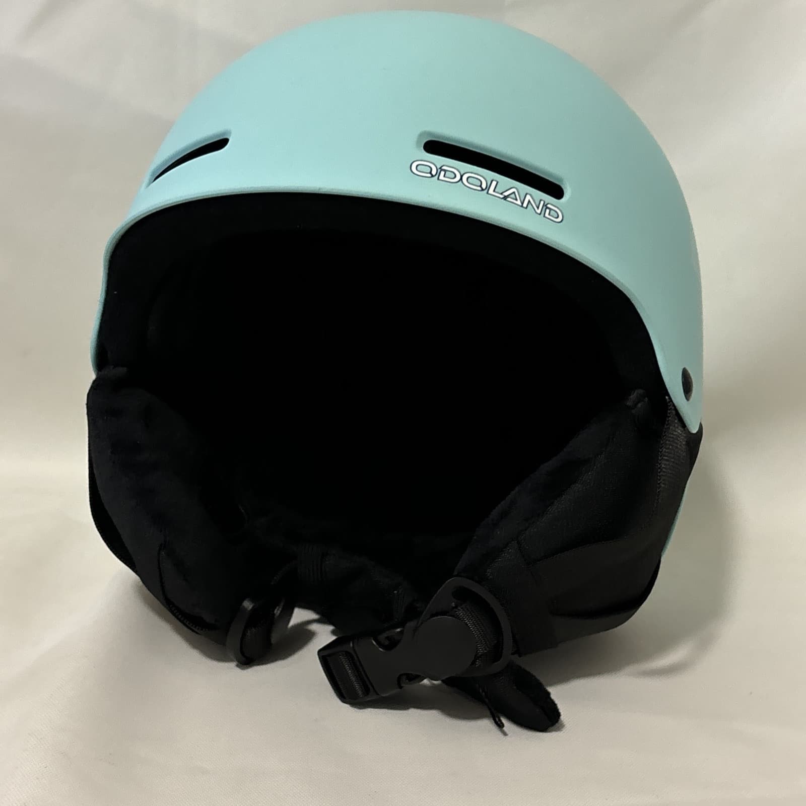 Odoland Ski Helmet and Goggles Set, Snowboard Helmet & Glasses Cyan for Kids 4