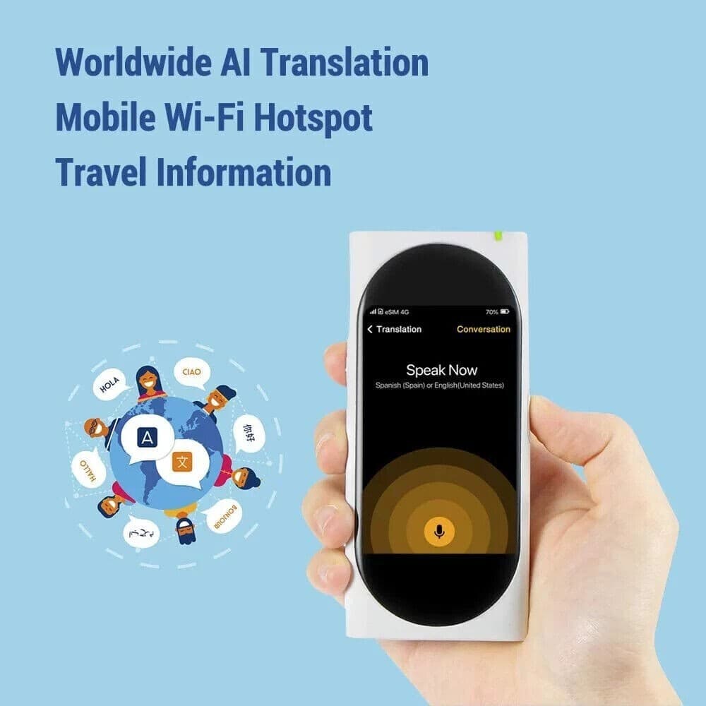 2-in-1 AI Translator Device & Voice Recorder Transcriber, 100+ Languages 4