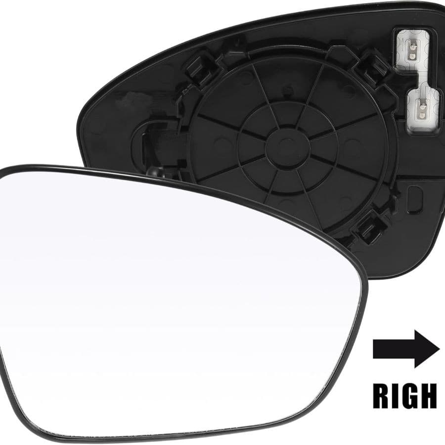Car Rearview Right Passenger Side Heated Mirror Glass Replacement with Backi 2