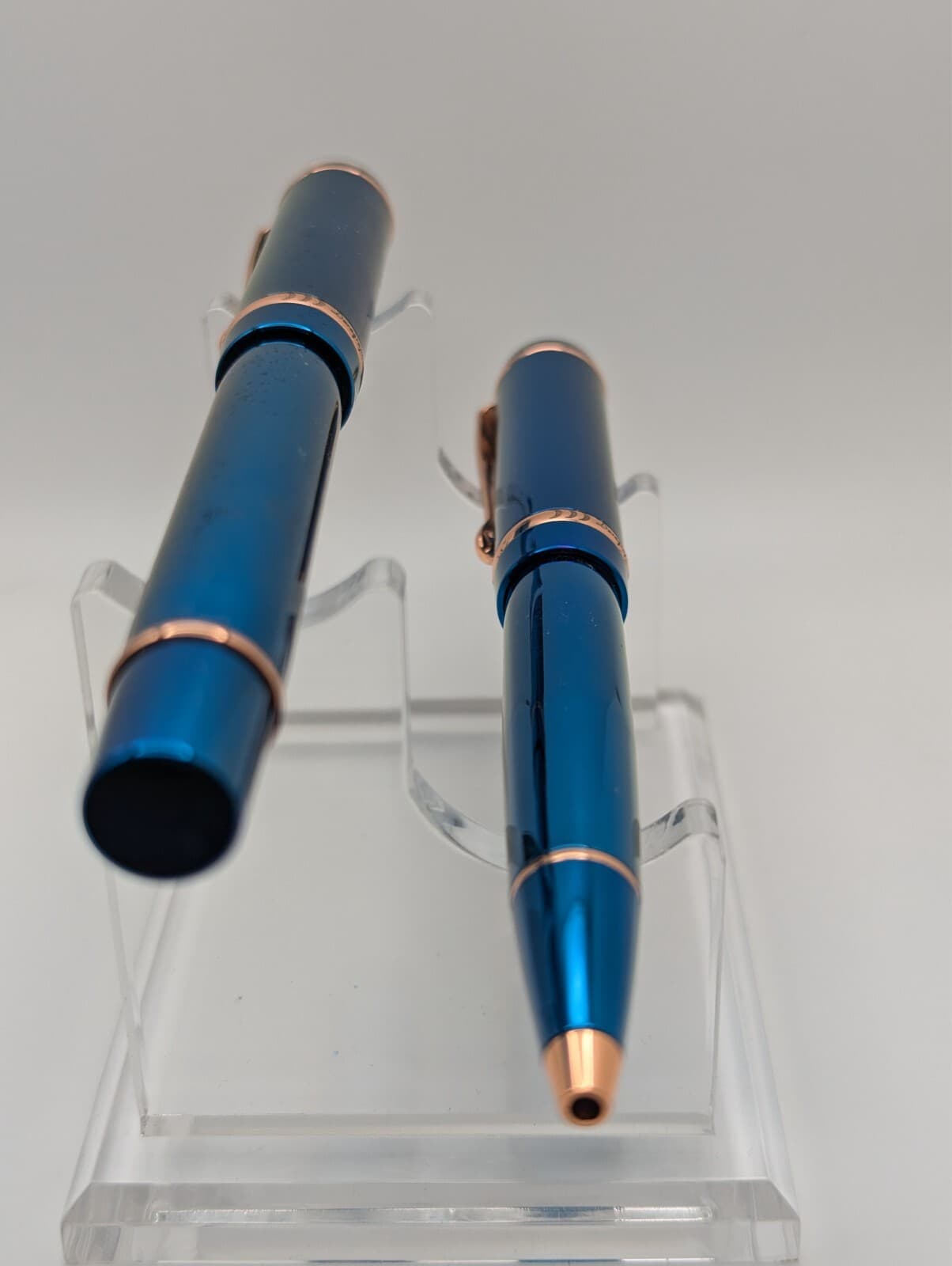 Conklin Duragraph Blue Metal Fountain and Ballpoint Set (Pre-Owned) 6