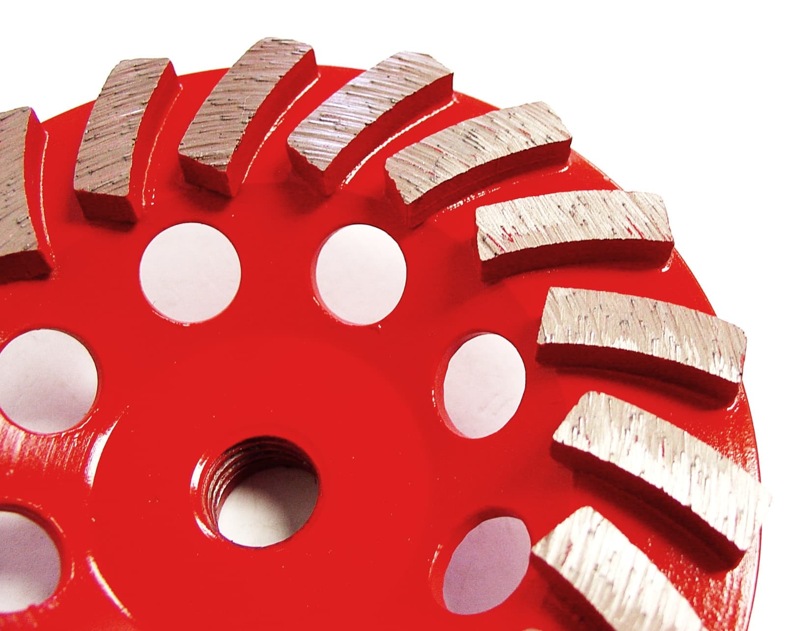 4.5" Spiral Turbo Concrete Diamond Grinding Cup Wheel 18seg 5/8”-11 Arbor 4